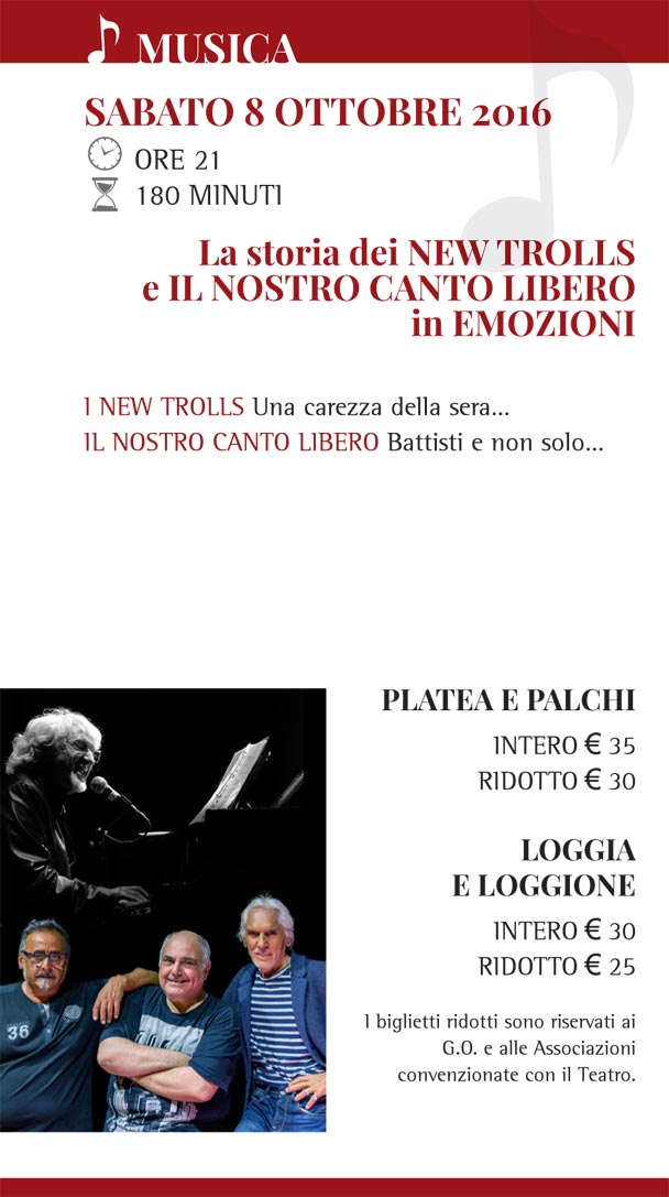 NEW TROLLS e IL NOSTRO CANTO LIBERO in EMOZIONI