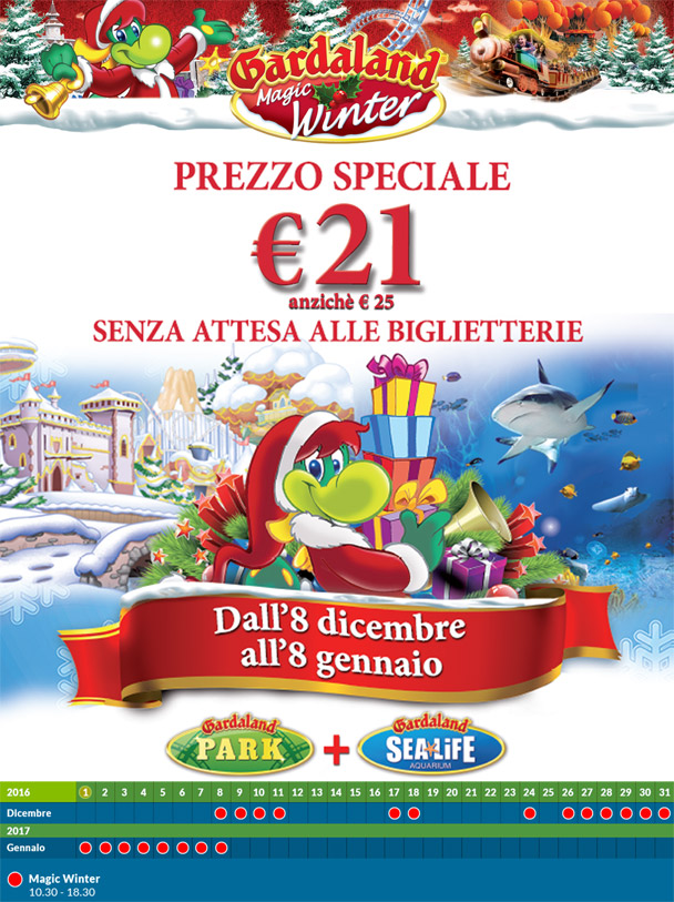 Gardaland Magic Winter 2016 e calendario aperture