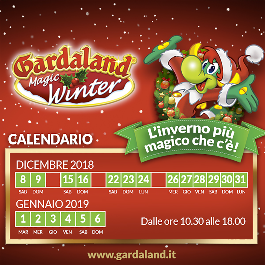 Gardaland Magic Winter 2018 e calendario aperture