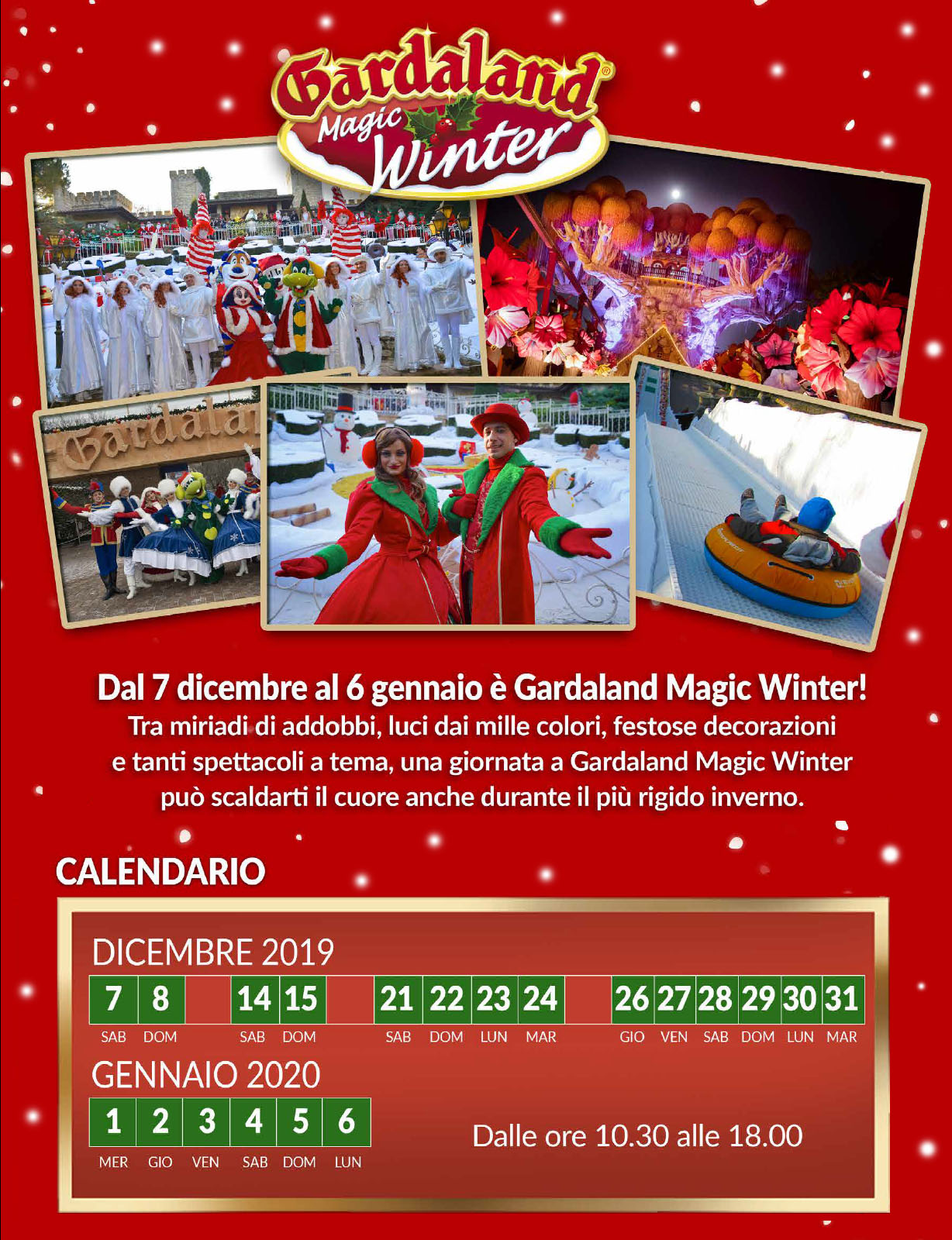 Gardaland Magic Winter 2019 e calendario aperture