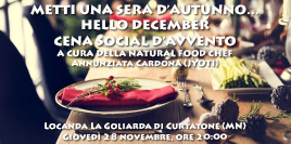 Metti una sera d’autunno... hello december Cena social d’Avvento 