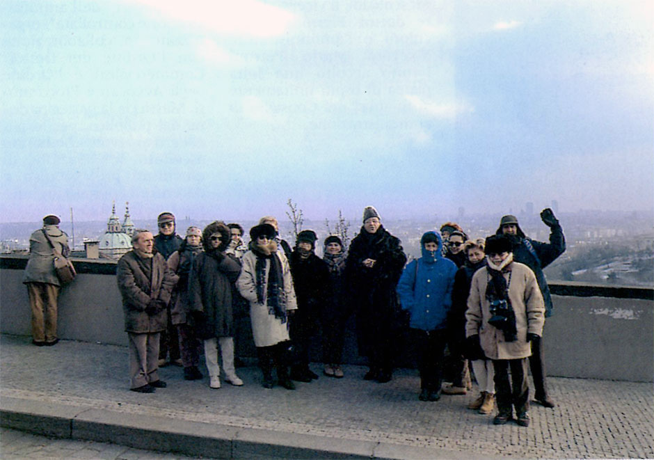 I soci del Cad Bam in gita a Praga nel gennaio 1996.