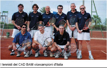 I tennisti del CAD BAM vicecampioni d’Italia