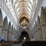 La navata principale della Cattedrale di Wells